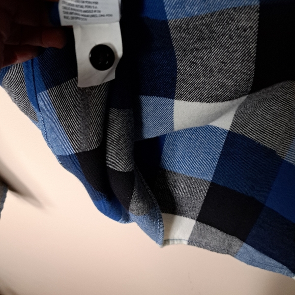NWT American Eagle Outfitters Men's Flannel Plaid Blue Shirt Sz Large - Picture 10 of 11